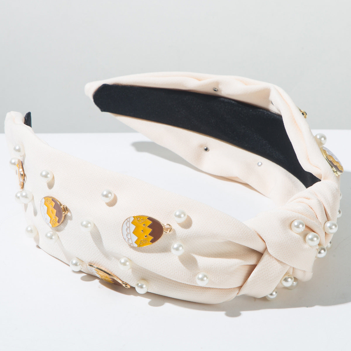 (Pre Order)Easter Stylish Bunny Pearl Rhinestone Headband