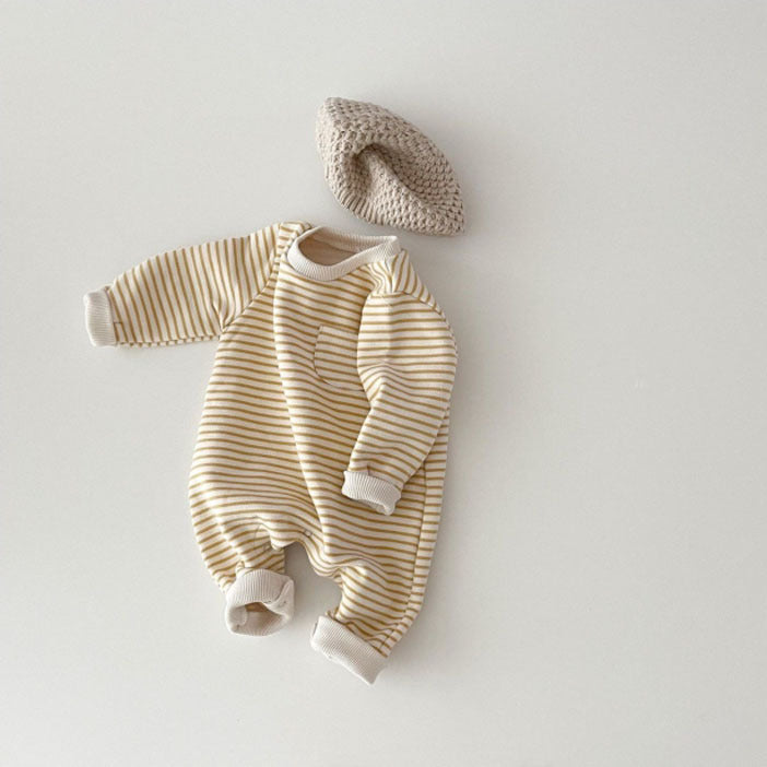 (Pre Order 2 Weeks)Toddler Girls Fall Stripe Romper