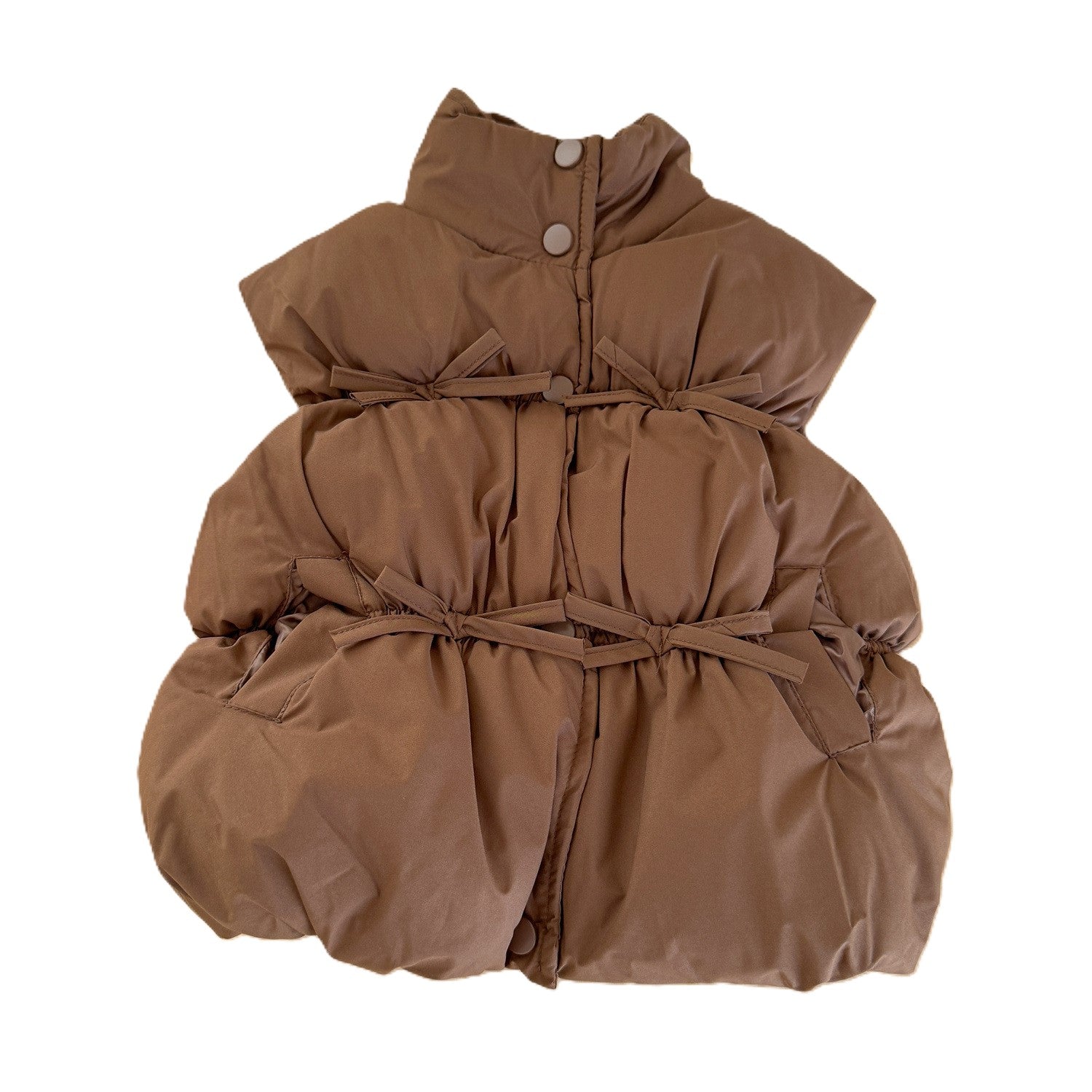 (In Production)Girls Fall&Winter Bow Warm Vest
