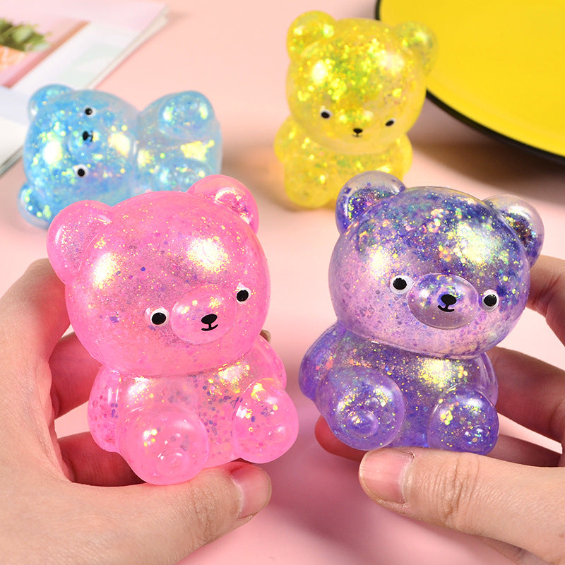 (Pre Order)Bear Shaped Stress Relief Toy-Sequin