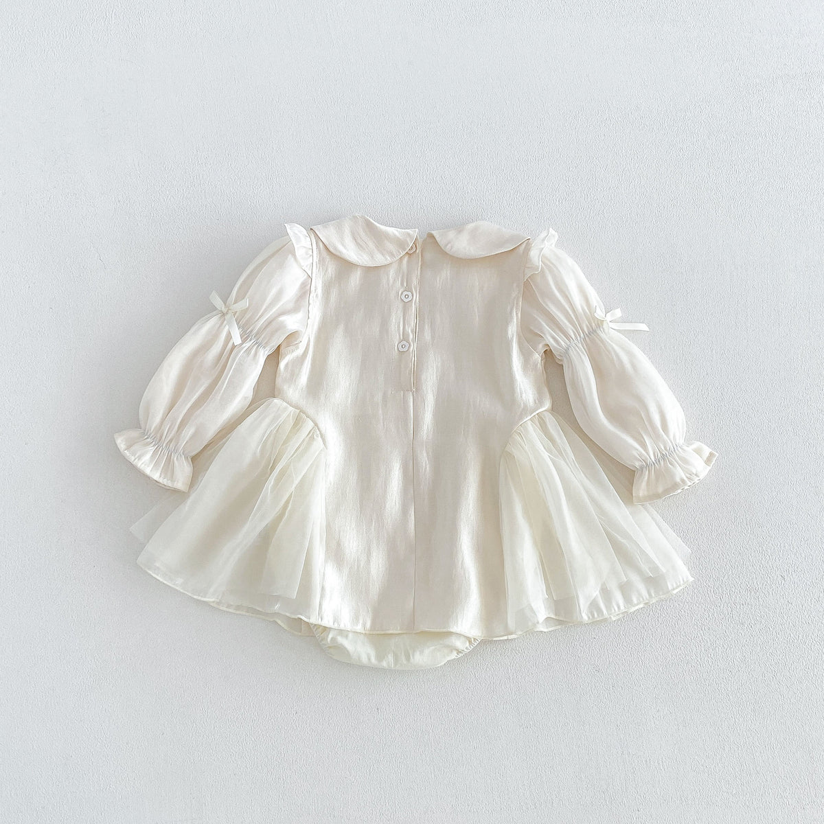 (Pre Order 2 Weeks)Toddler Girls Fall Bow Tulle Romper