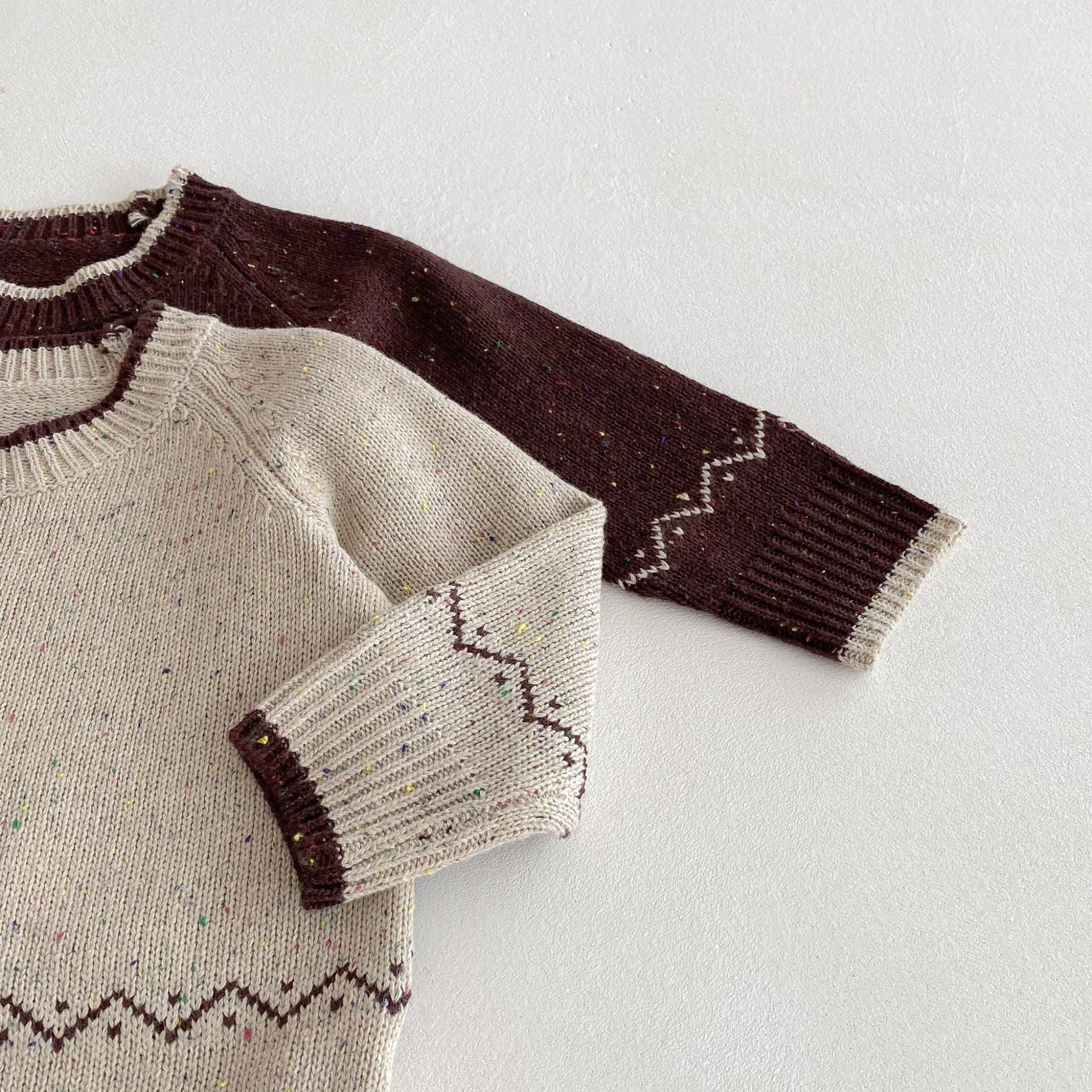 (Pre Order 2 Weeks)Unisex Fall Jacquard Knitted Set