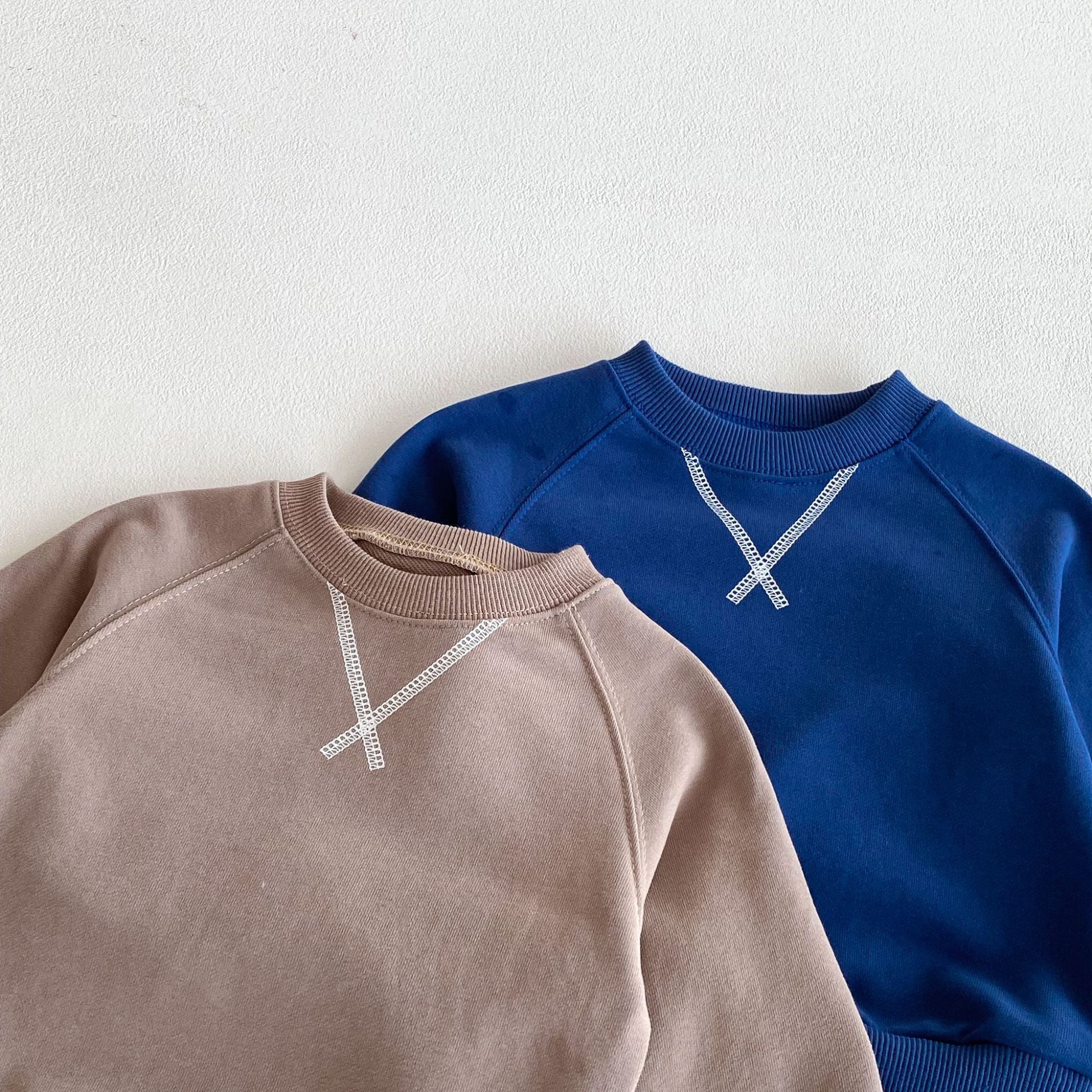 (Pre Order 2 Weeks)Boys Solid-color Pullover Set