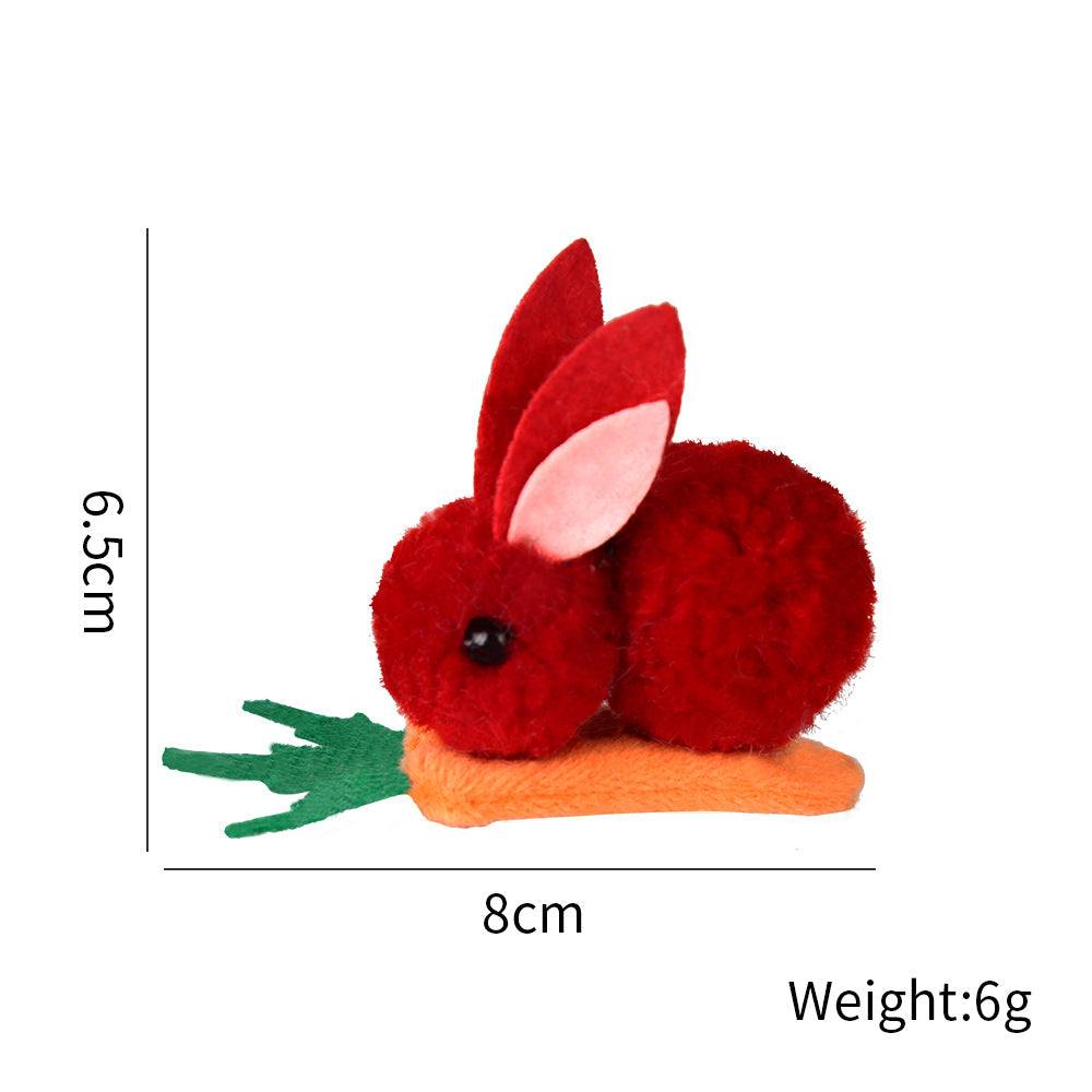 (Pre Order)Girls Easter Fluffy Bunny Hair Clip