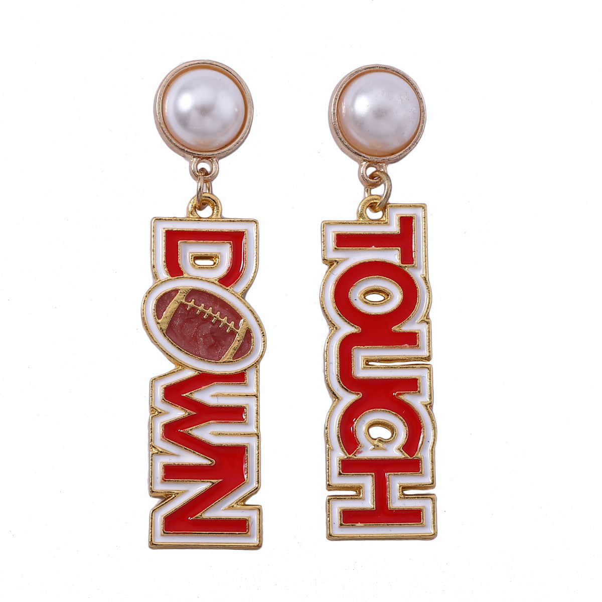 (Pre Order)Football TOUCH DOWN Pearl Earring