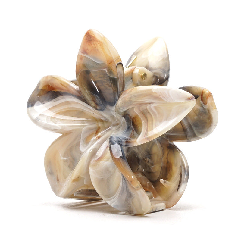(Pre Order)Summer Marble-patterned Flower-shaped Hairpin