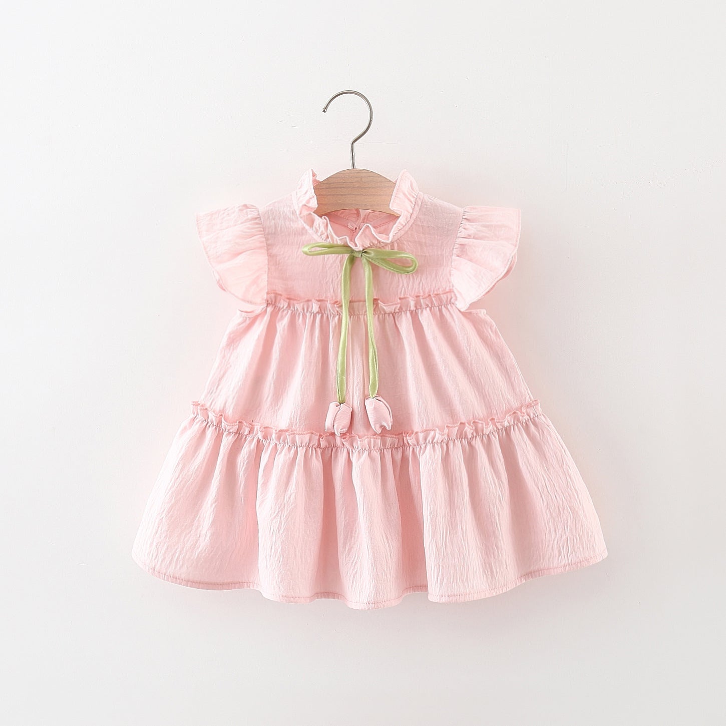 (Pre Order)One Pack(5 Pieces total)Sale Girls Spring and Summer Tulip Cotton Dress