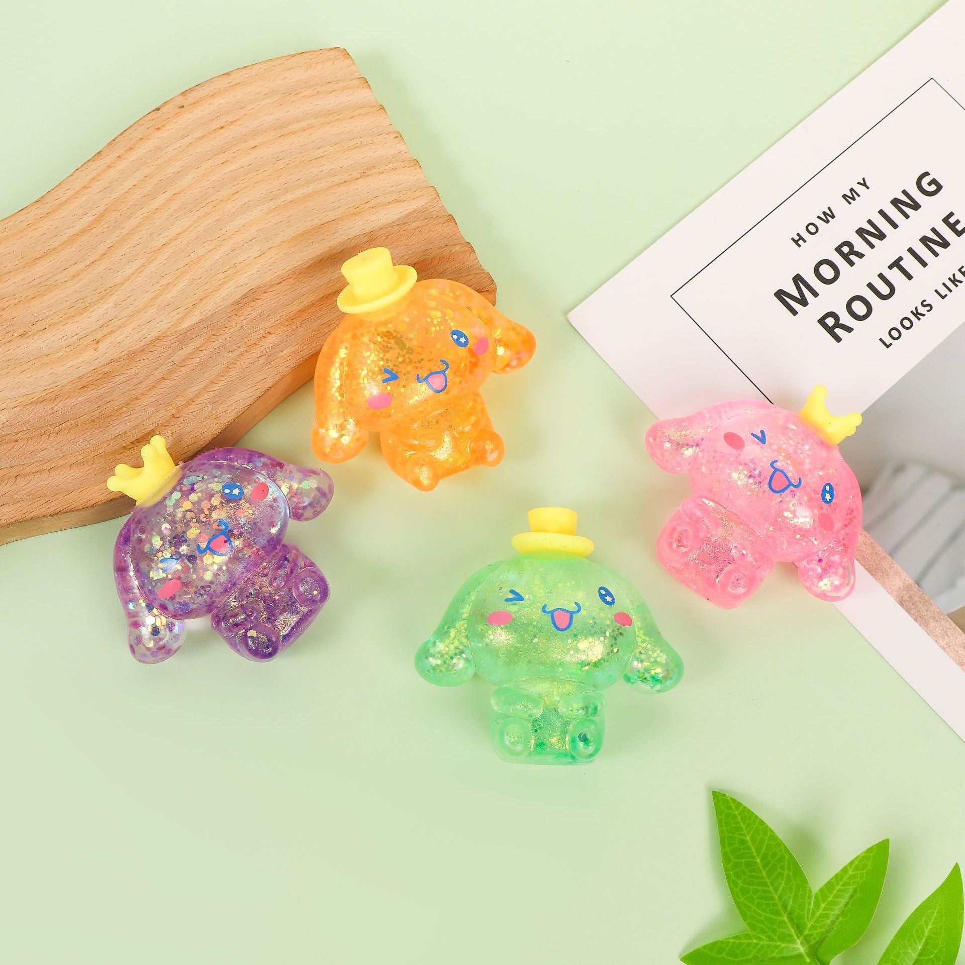 (Pre Order)Squishy Squeeze Glitter Cartoon Toy