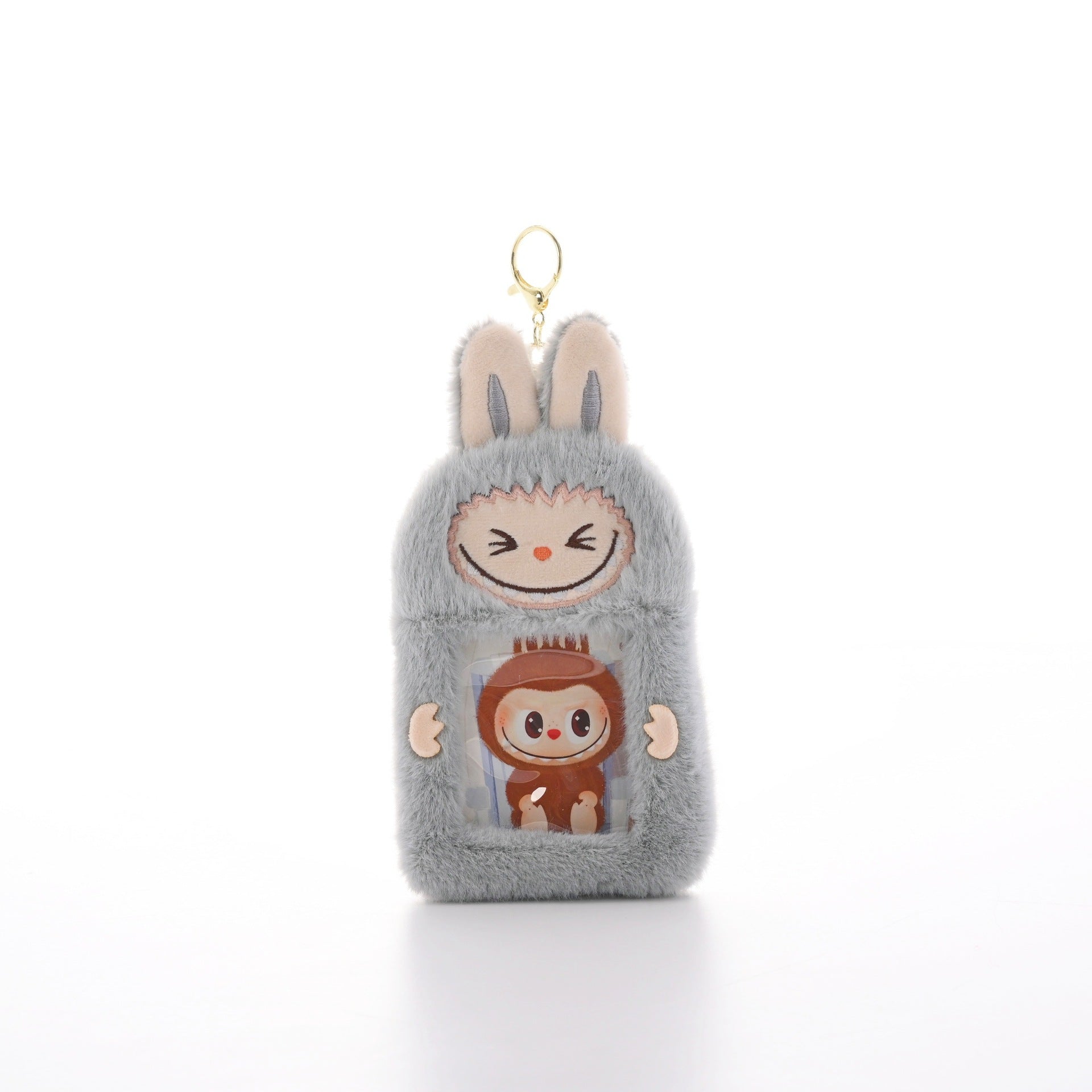 (Pre Order)Kids Cute Plush Keychain Card Case, Card Holder