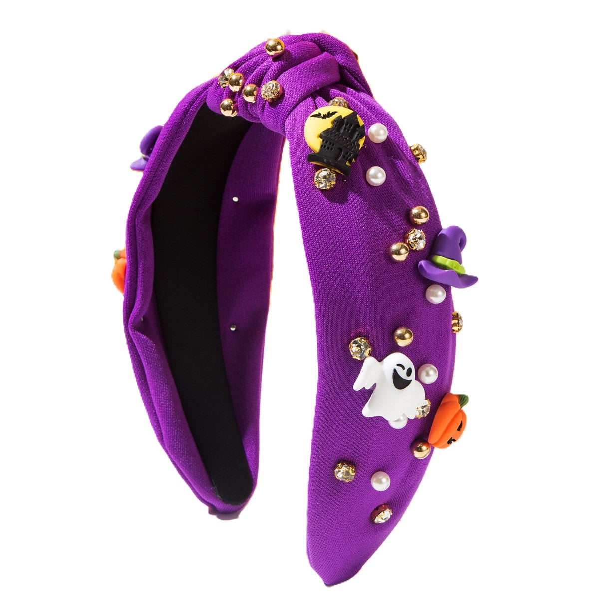 (Pre Order)Halloween Ghost Pearl Rhinestone Headband