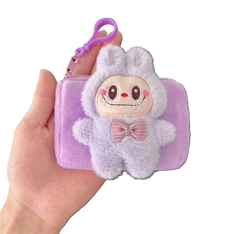 (Pre Order)Cartoon Plush Square Coin Purse Pendant