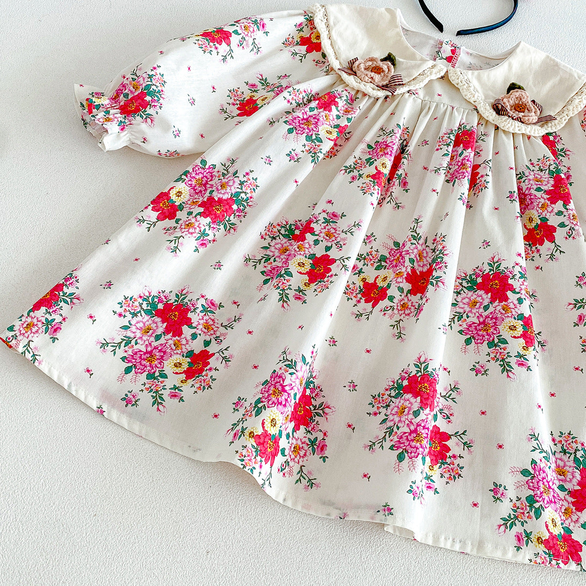 (Pre Order 2 Weeks)Sisters Fall Floral Collar Dress&Romper