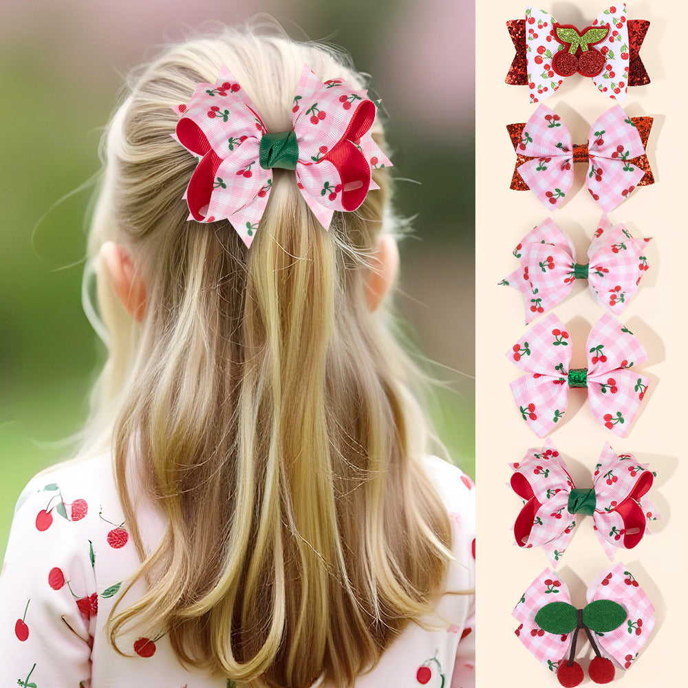 (Pre Order)Girls Spring&Summer Cherry Hair Clip