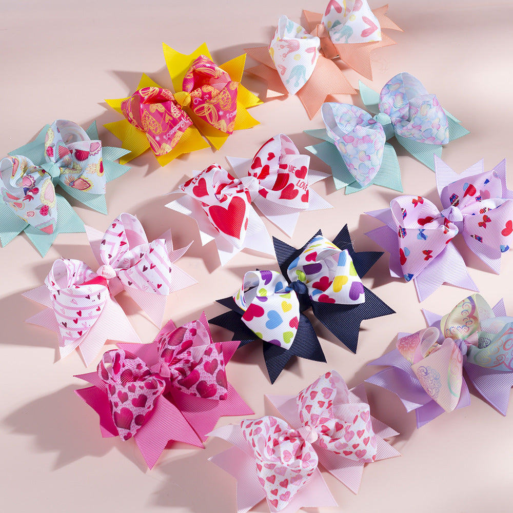 (Pre Order)Girls Valentine's Day Bow Hair Clip