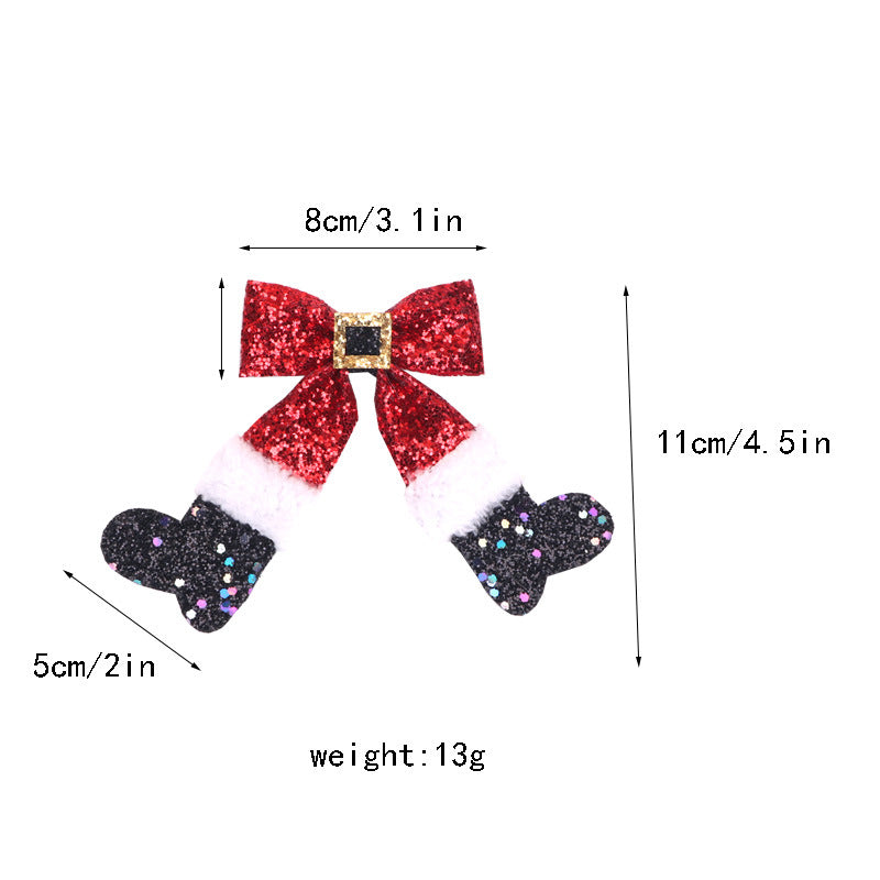 (Pre Order)Girls Christmas Bow Hair Clip