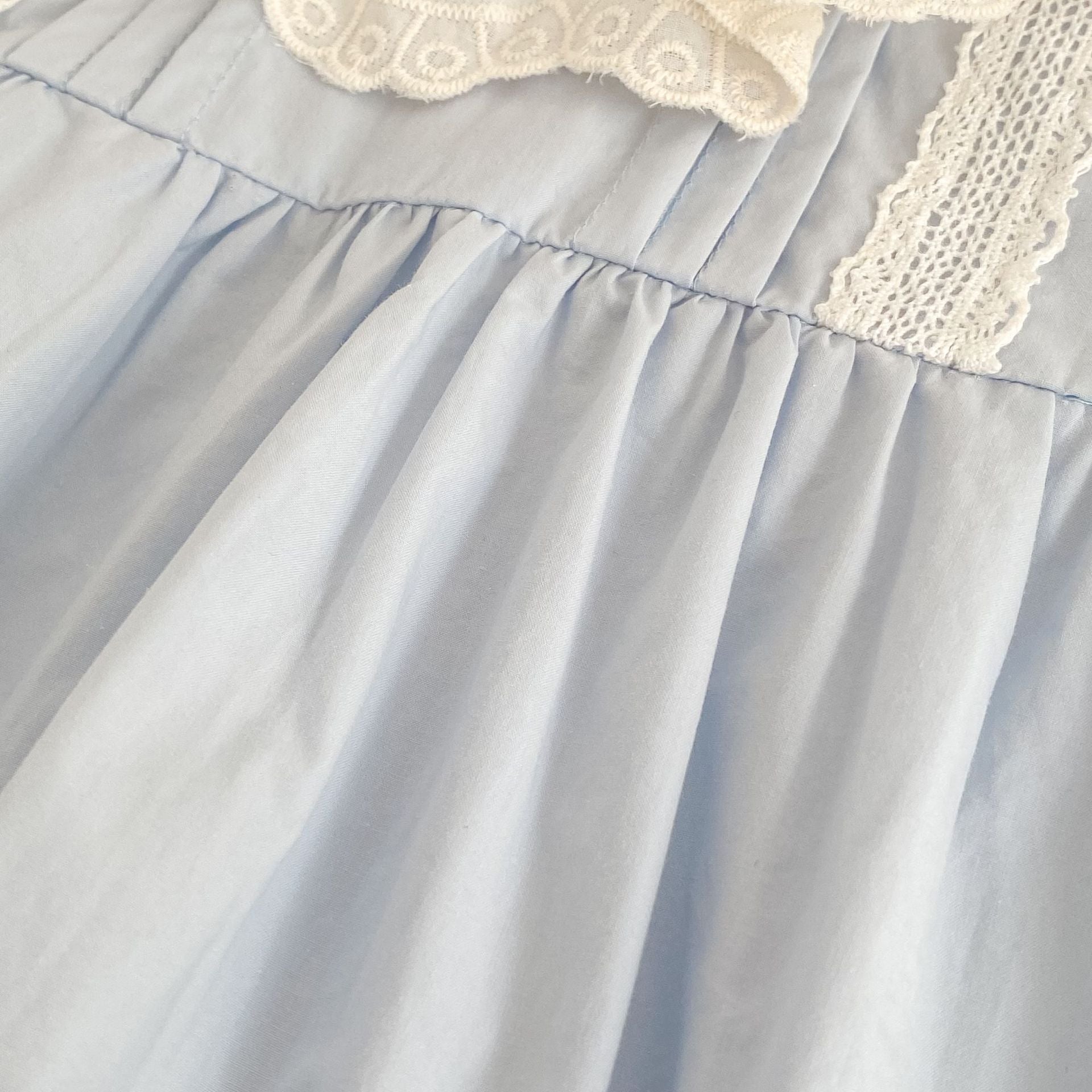 (Pre Order 2 Weeks)Sisters Light Blue Lace Collar Dress&Romper
