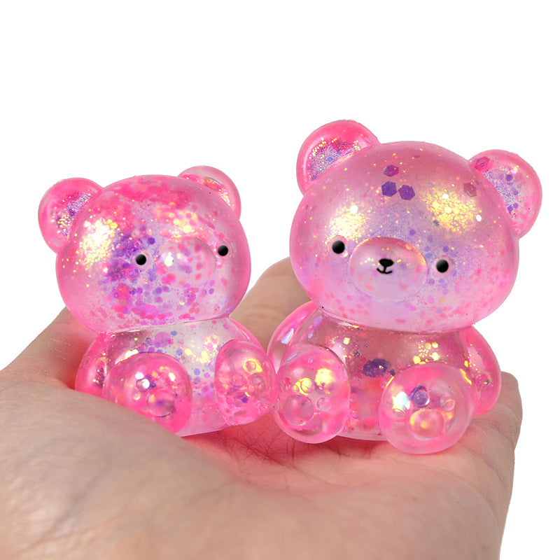 (Pre Order)Bear Shaped Stress Relief Toy-Sequin