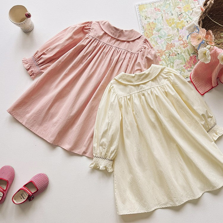 (Pre Order 2 Weeks)Girls Fall Floral Smocked Dress