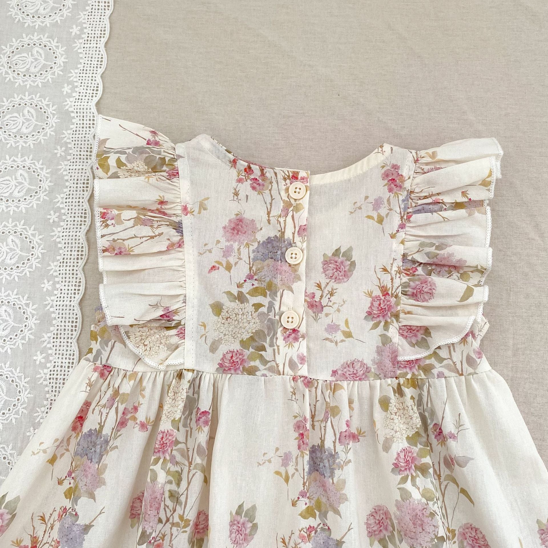 (In Production)Sisters Spring&Summer Floral Smocked Dress,Romper