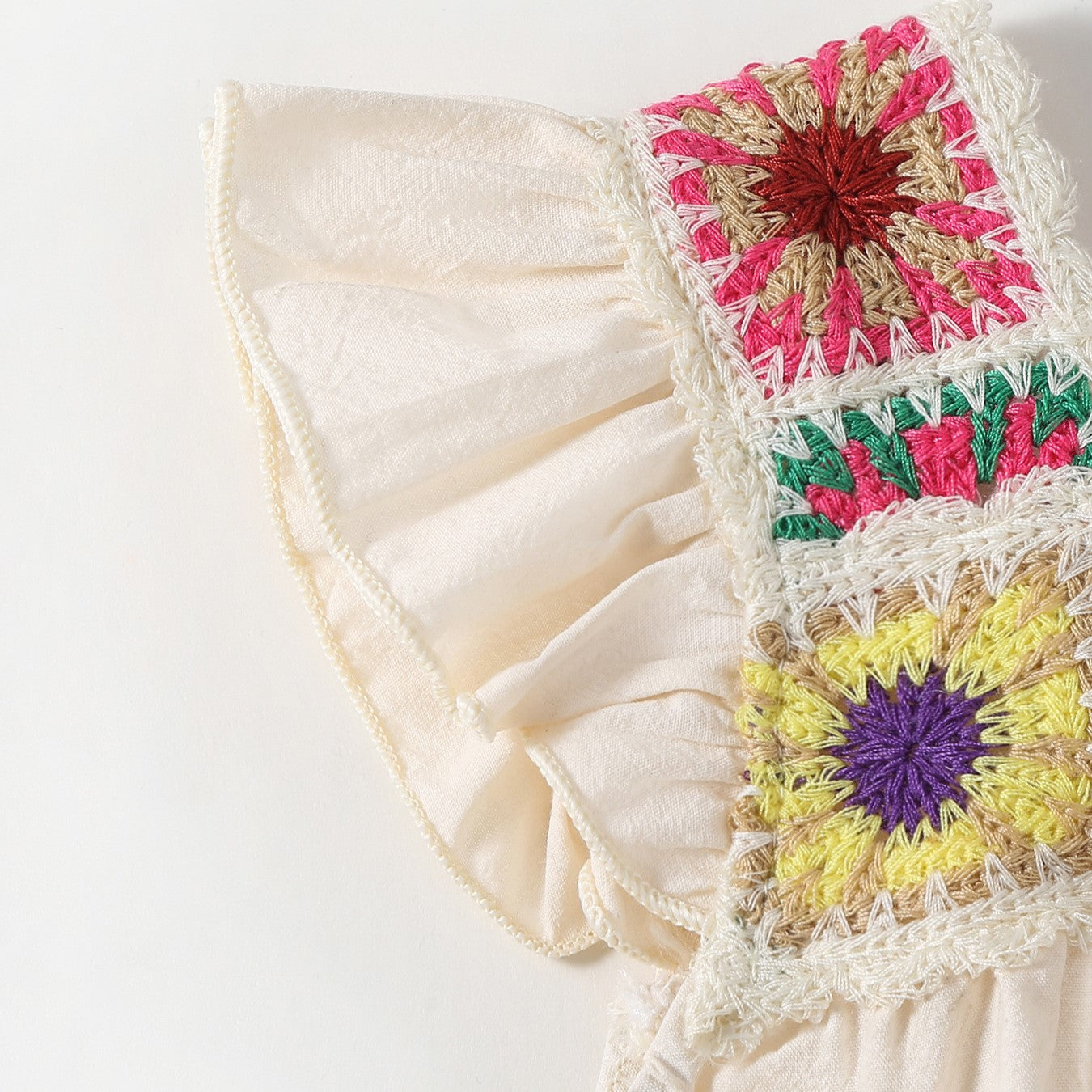 (In Production)Toddler Girls Spring&Summer Ethnic Style Embroidery Romper