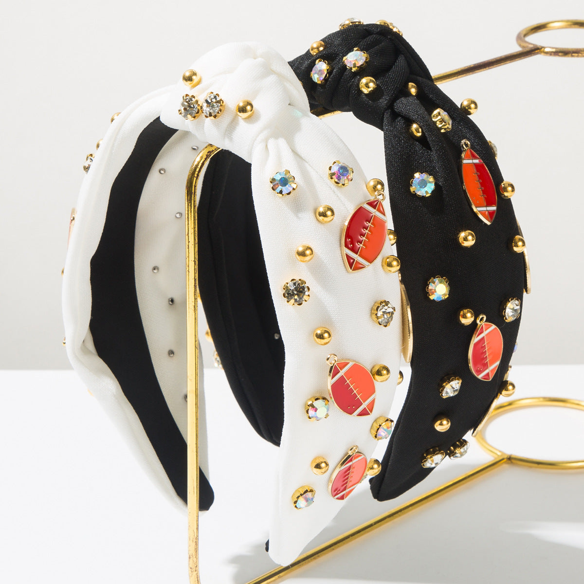 (Pre Order)Football Stylish Rhinestone Headband