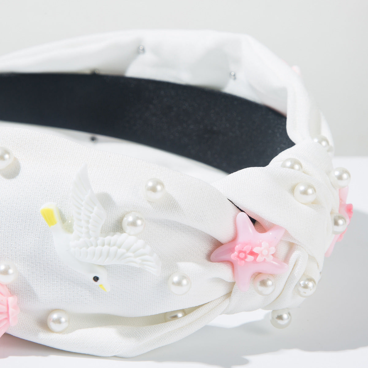 (Pre Order)Summer Stylish Sea Side Pearl Knotted Headband