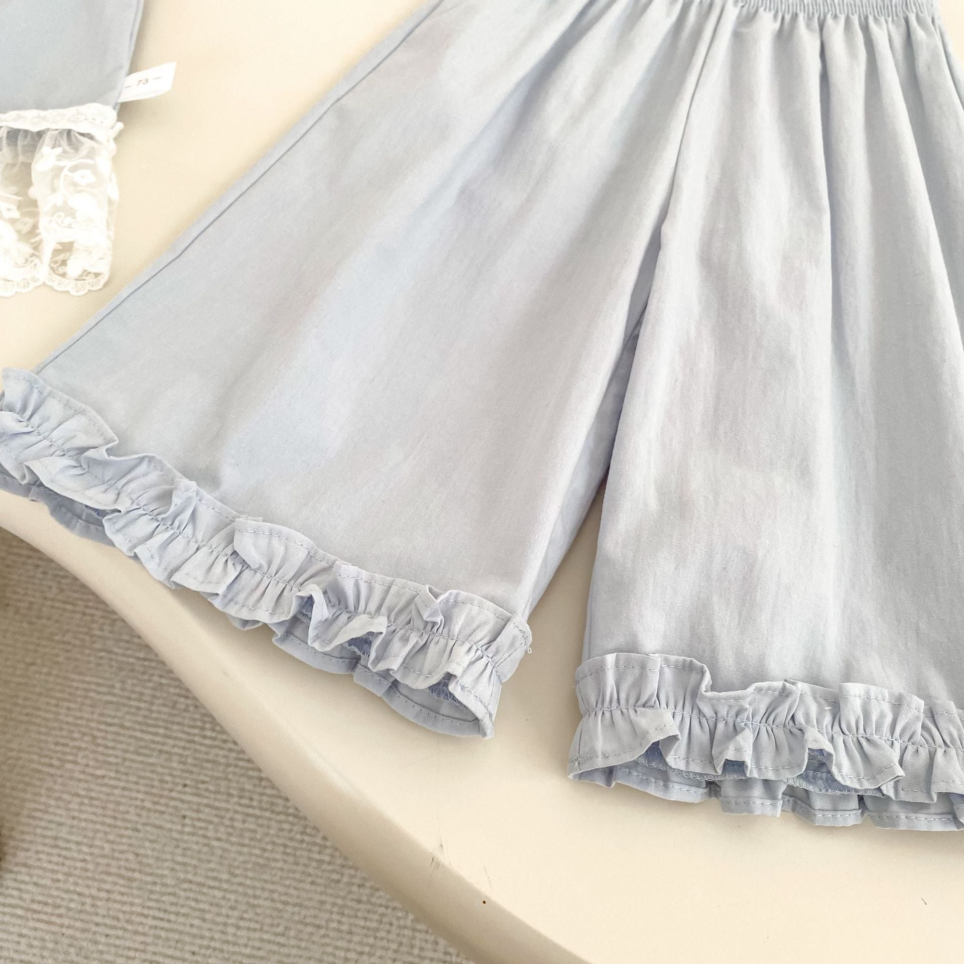 (In Production)Girls Lace Ruffle Outfit Set