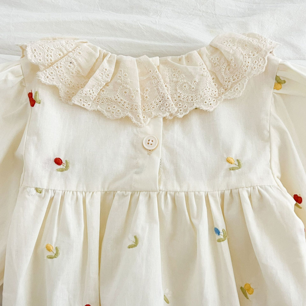 (Pre Order 2 Weeks)Sisters Fall Floral Embroidery Lace Dress&Romper