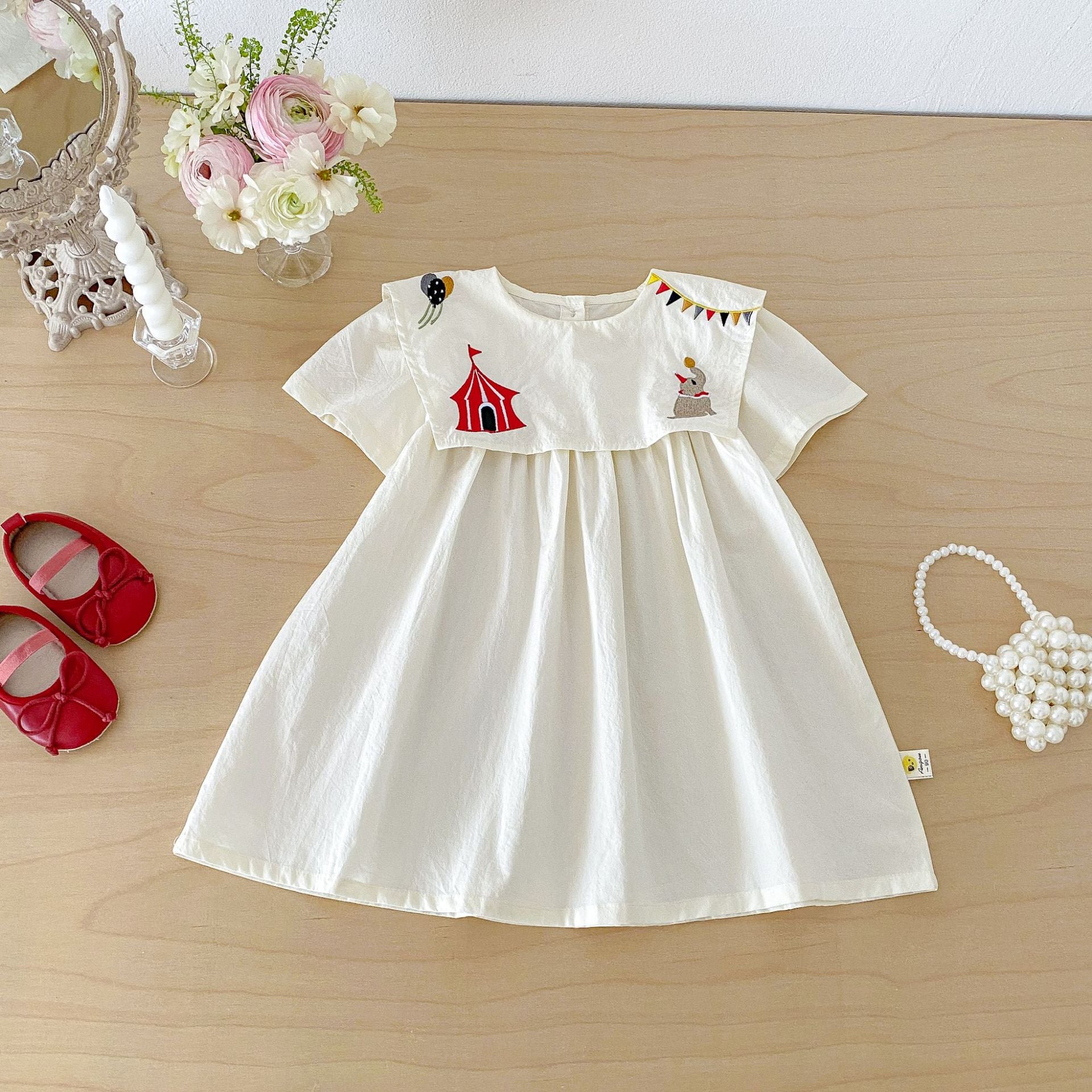 (In Production)Sisters Summer Circus Embroidery Dress&Romper
