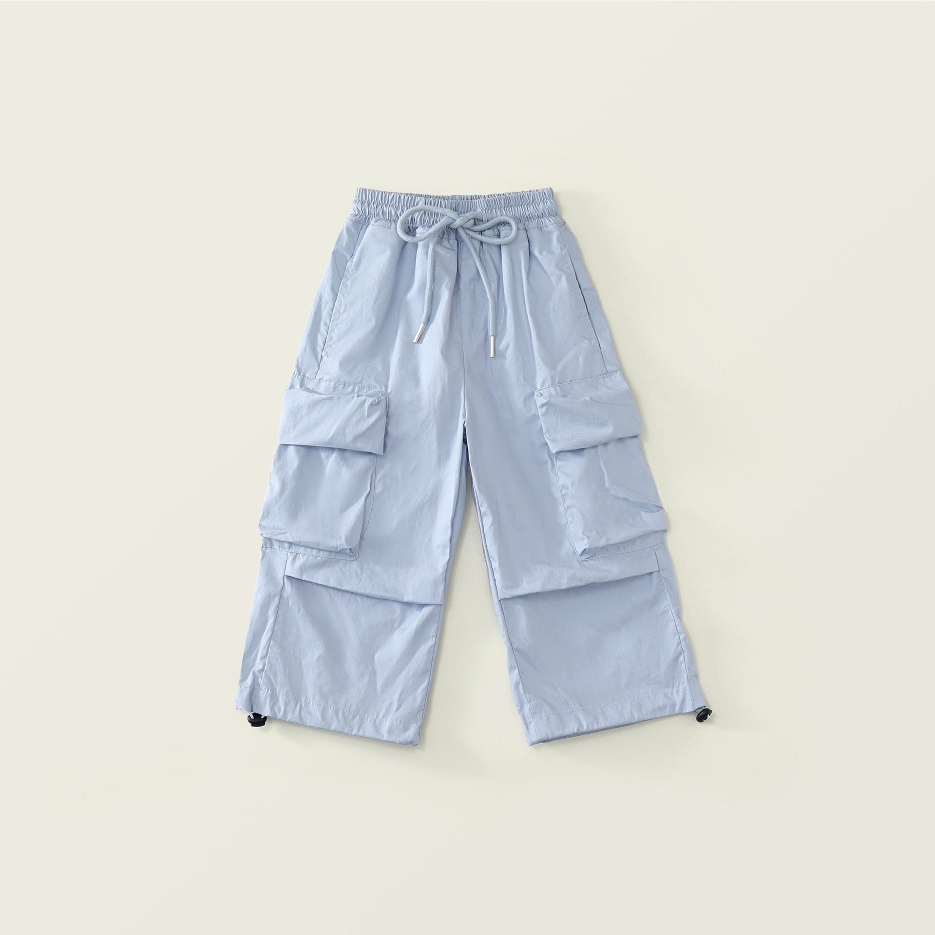 (In Production)Girls Spring Multicolored Pocket Cargo Pants