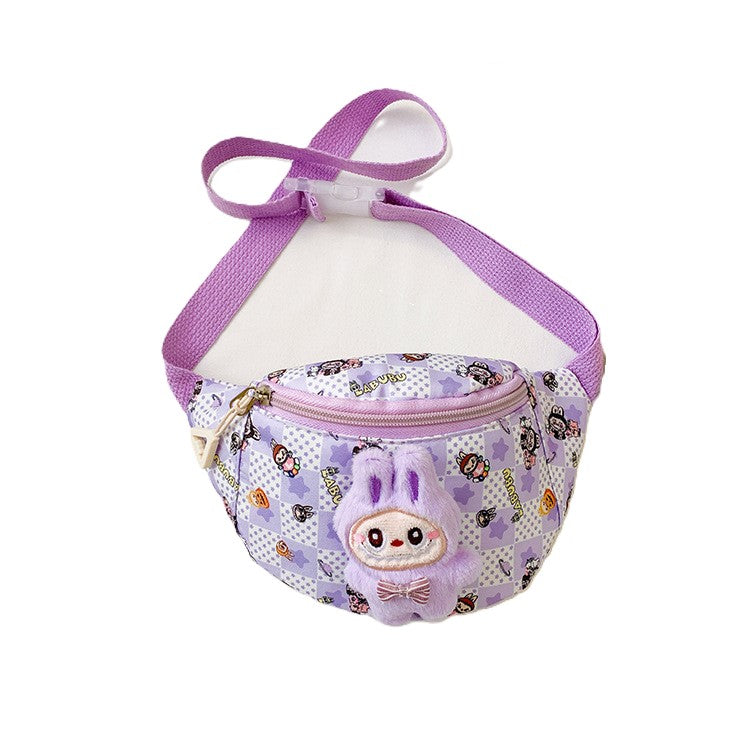 (Pre Order)Kids Cartoon Plush Toy Waist Bag