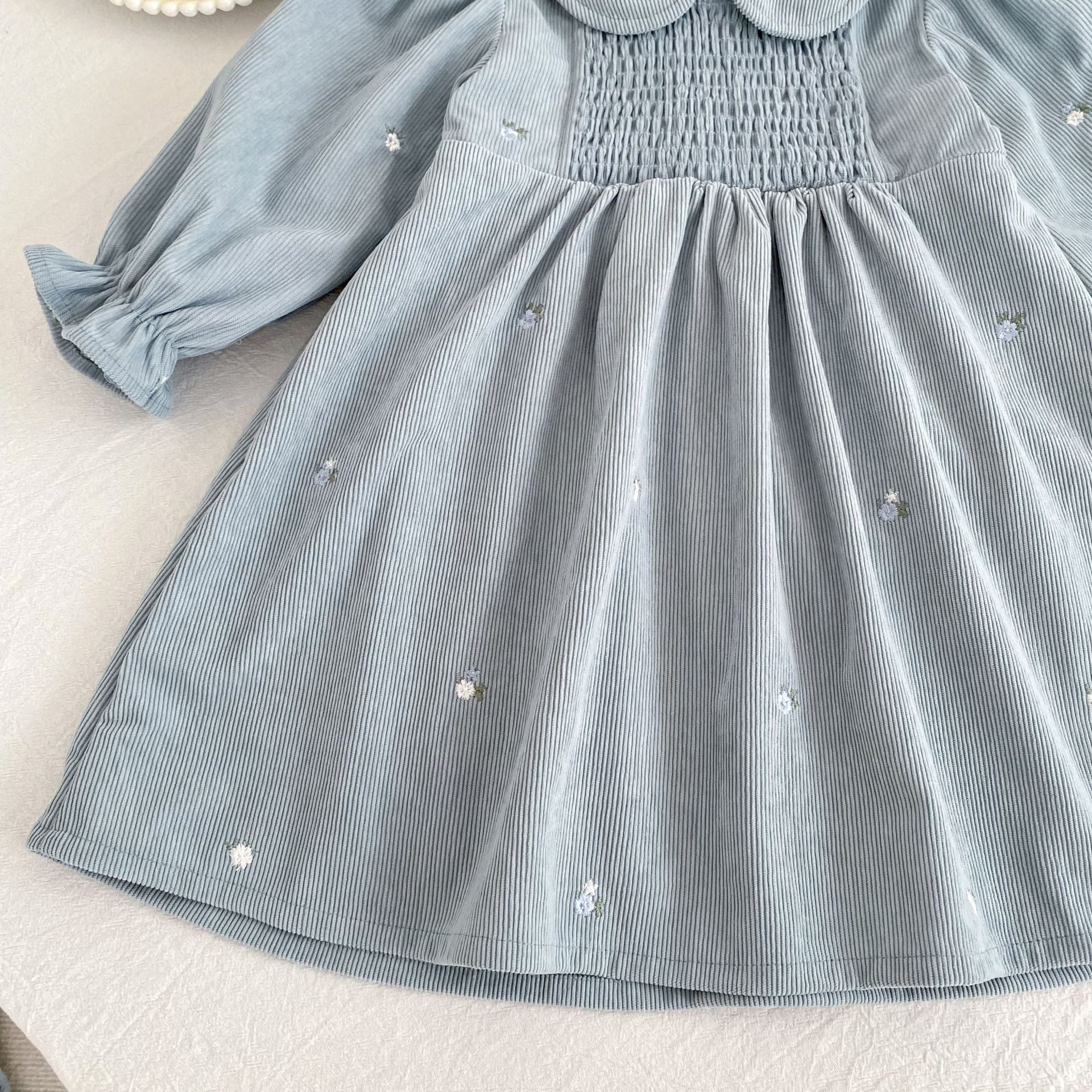 (Pre Order 2 Weeks)Sisters Floral Embroidery Smocked Dress&Romper