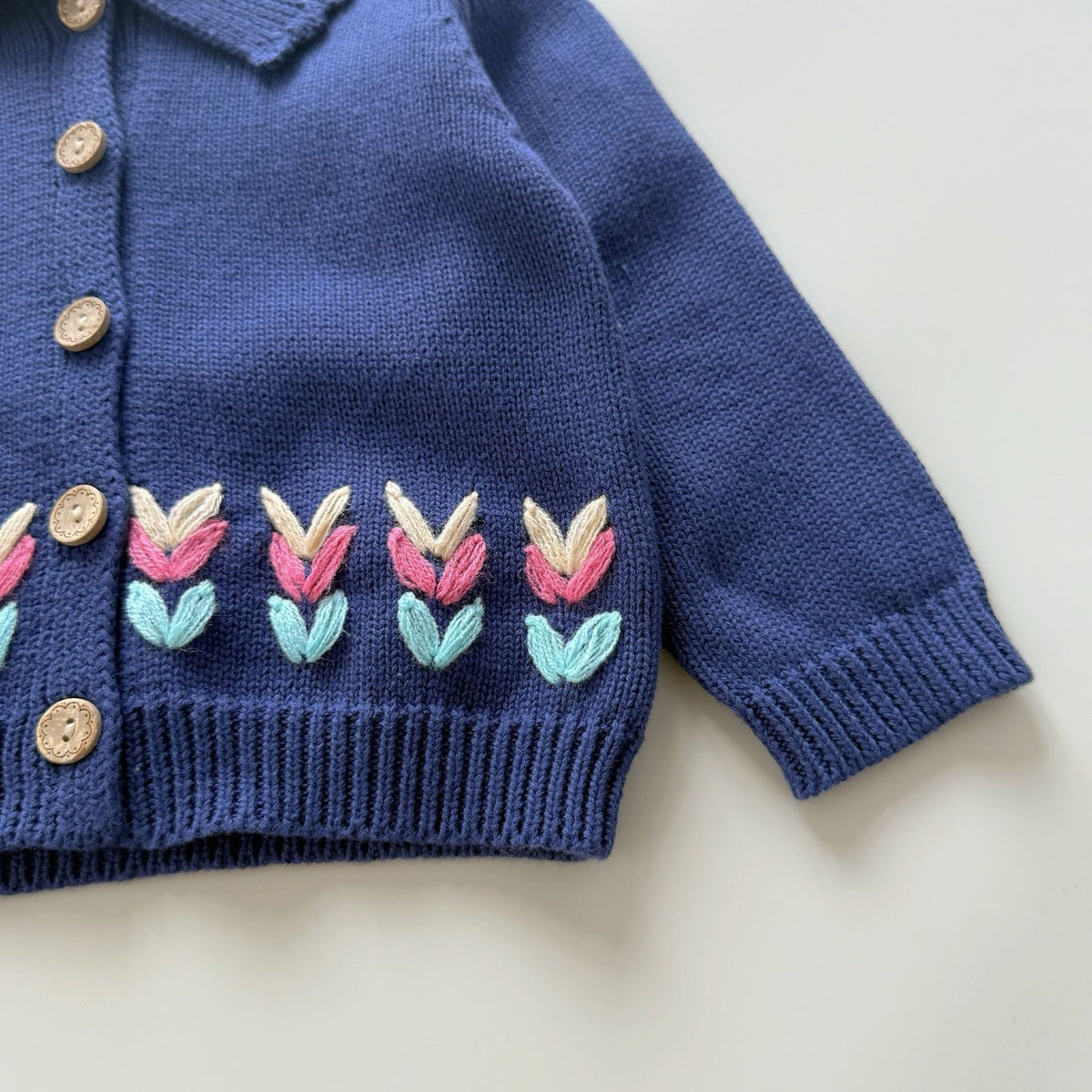 (Pre Order 2 Weeks)Kids Fall Embroidery Sweater Cardigan