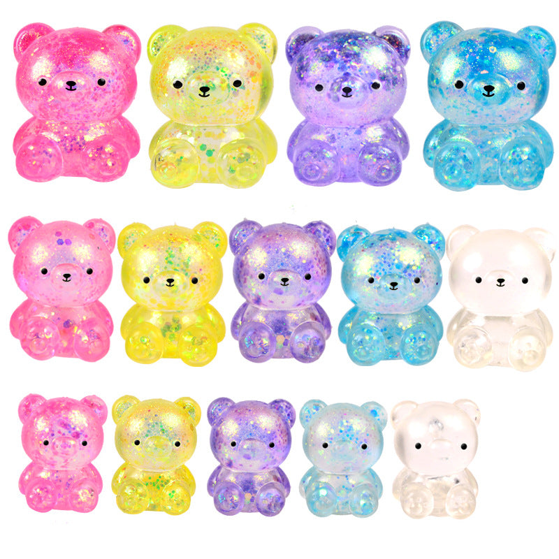 (Pre Order)Bear Shaped Stress Relief Toy-Sequin
