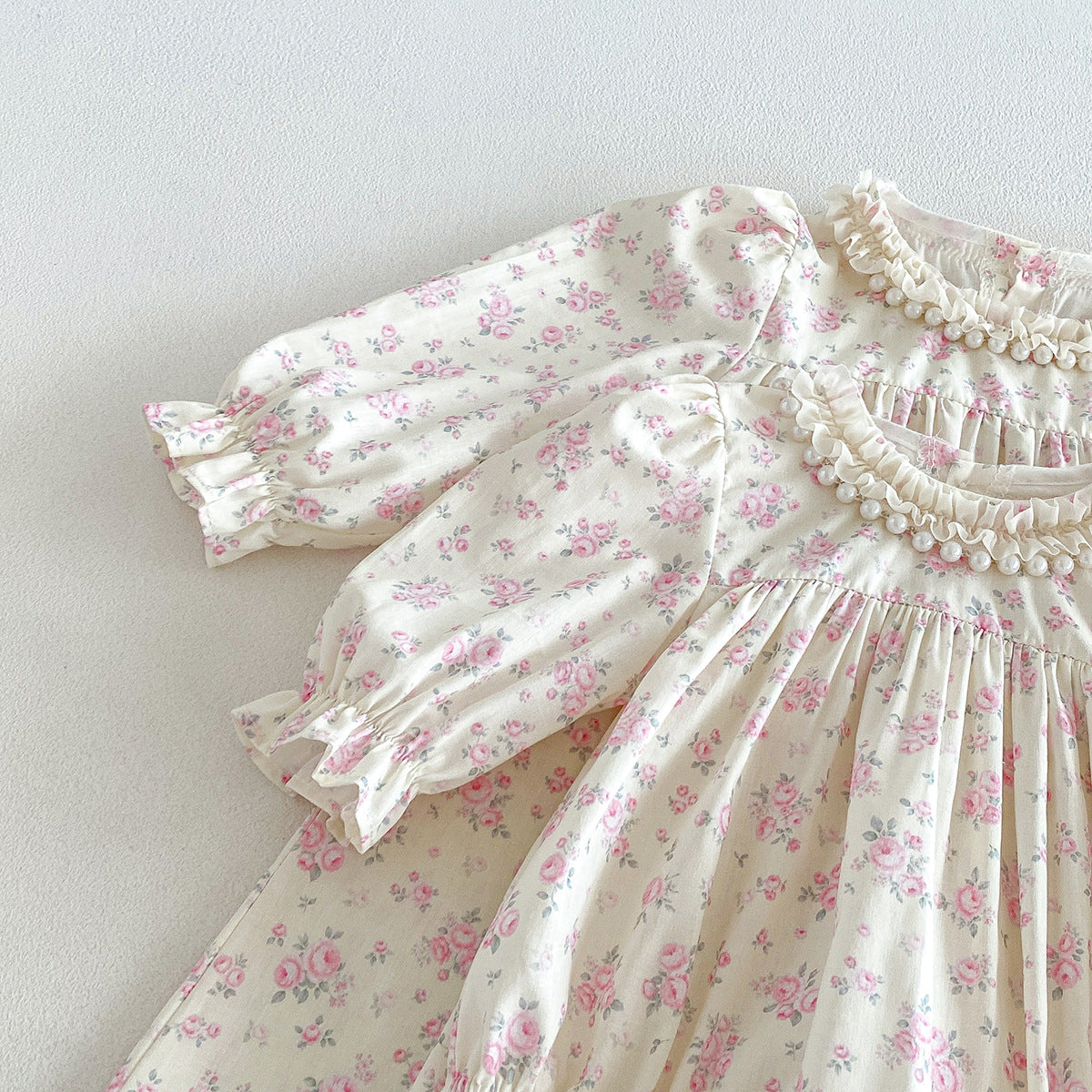 (Pre Order 2 Weeks)Sisters Fall Floral Print Lace Dress&Romper