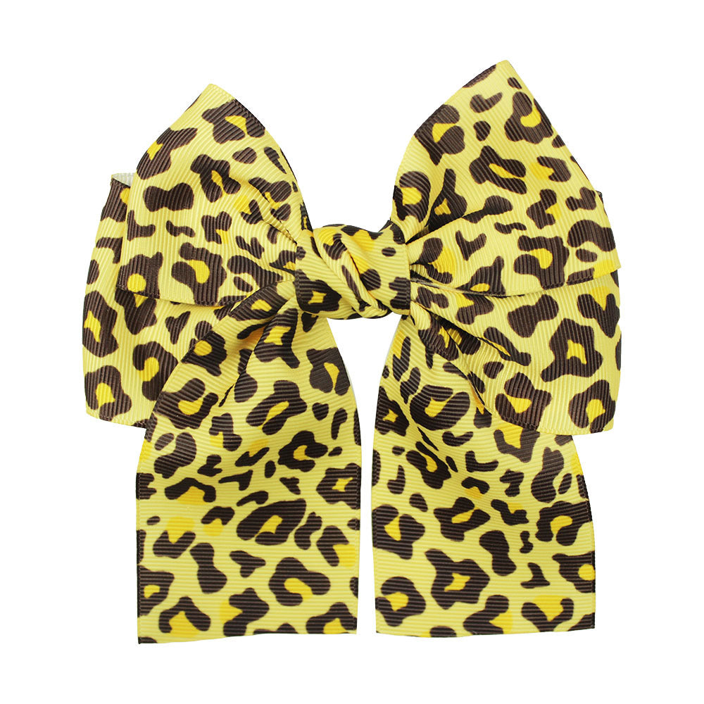 (Pre Order)Girls Leopard Print Bow Hair Clip