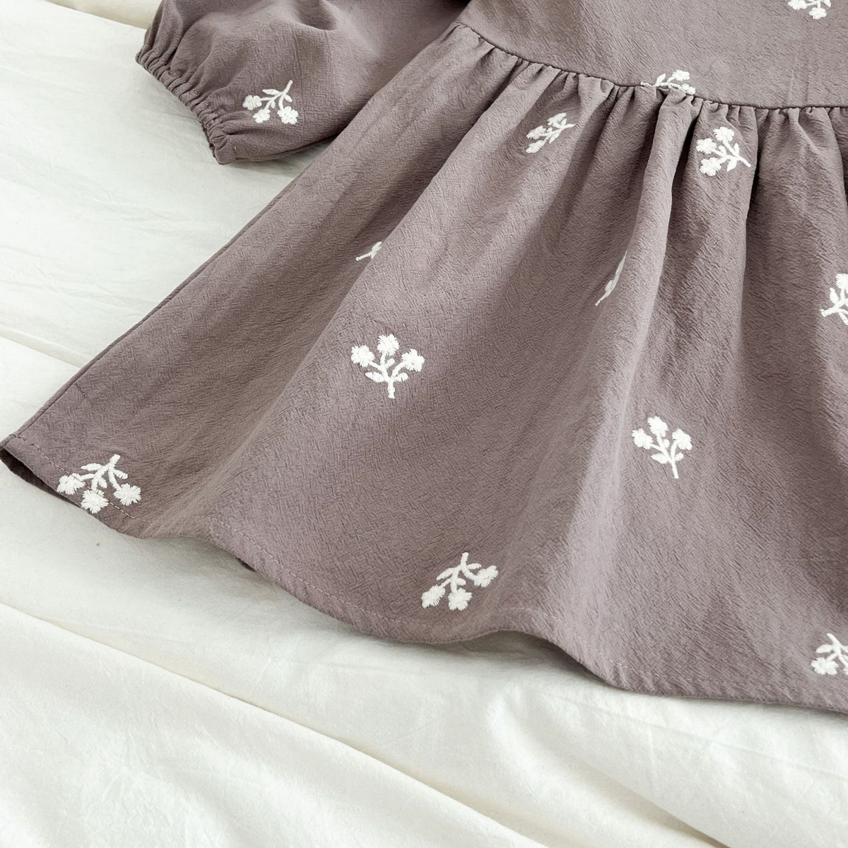 (Pre Order 2 Weeks)Sisters Fall Floral Embroidery Dress&Romper