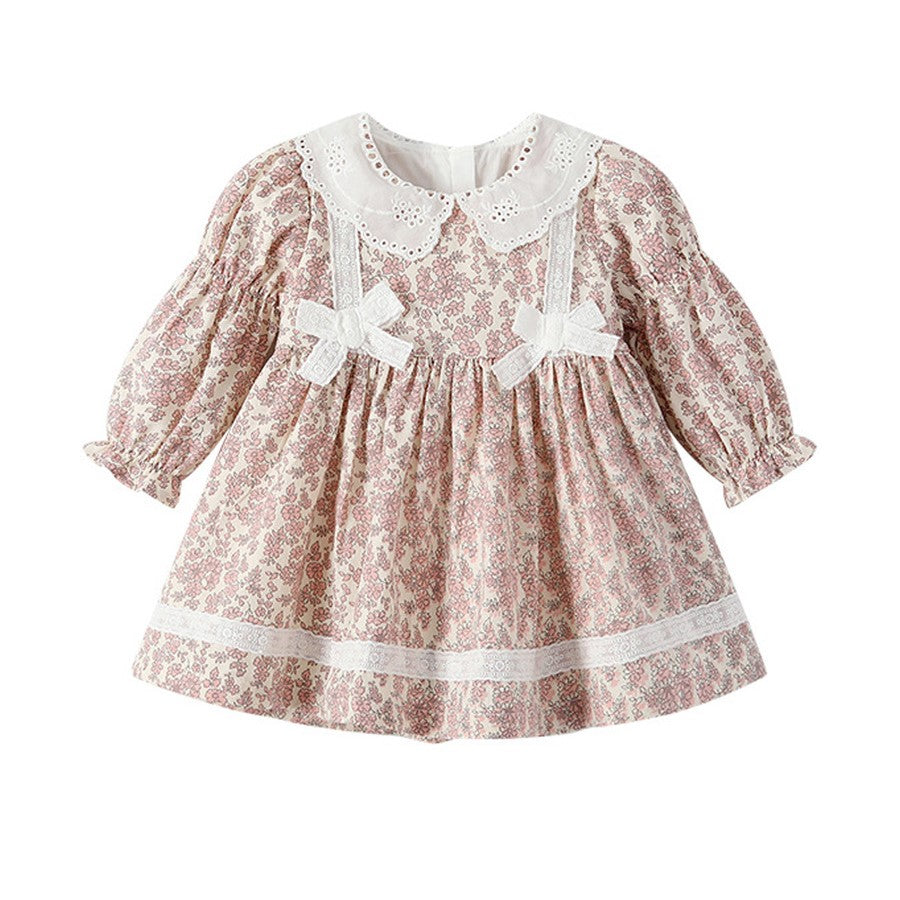 (In Production)Girls Spring&Summer Floral Print Dress