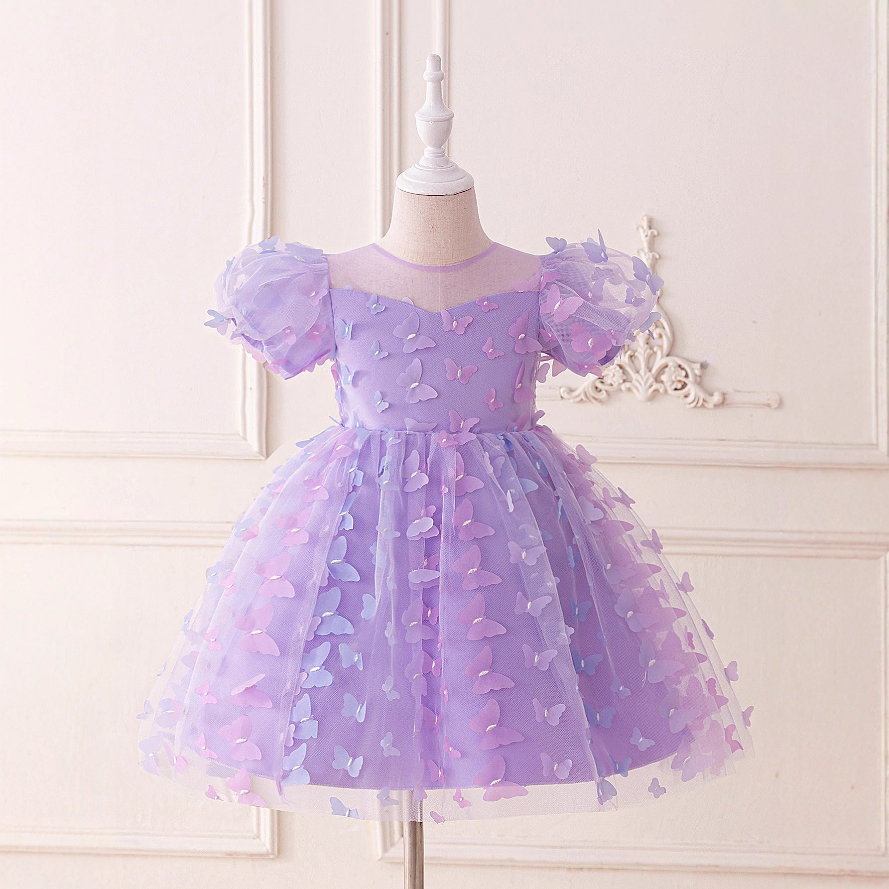 (In Production)Girls Spring&Summer Butterfly Tulle Dress