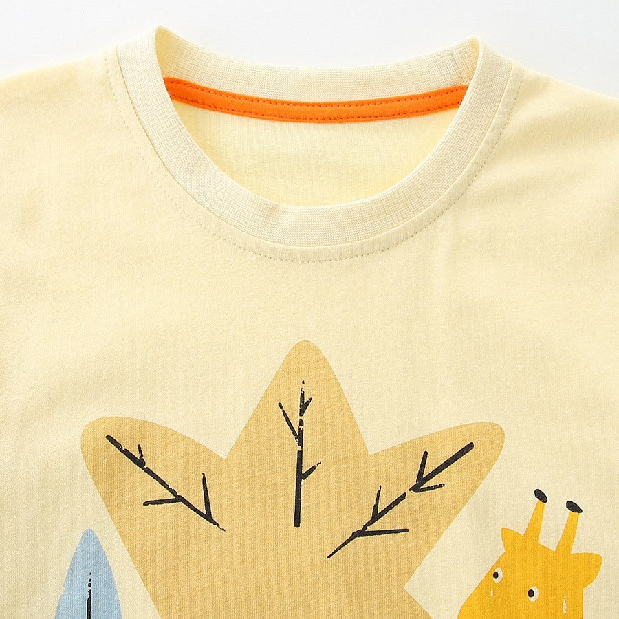 (In Production)Boys Spring&Summer Print Cotton Shorts Set