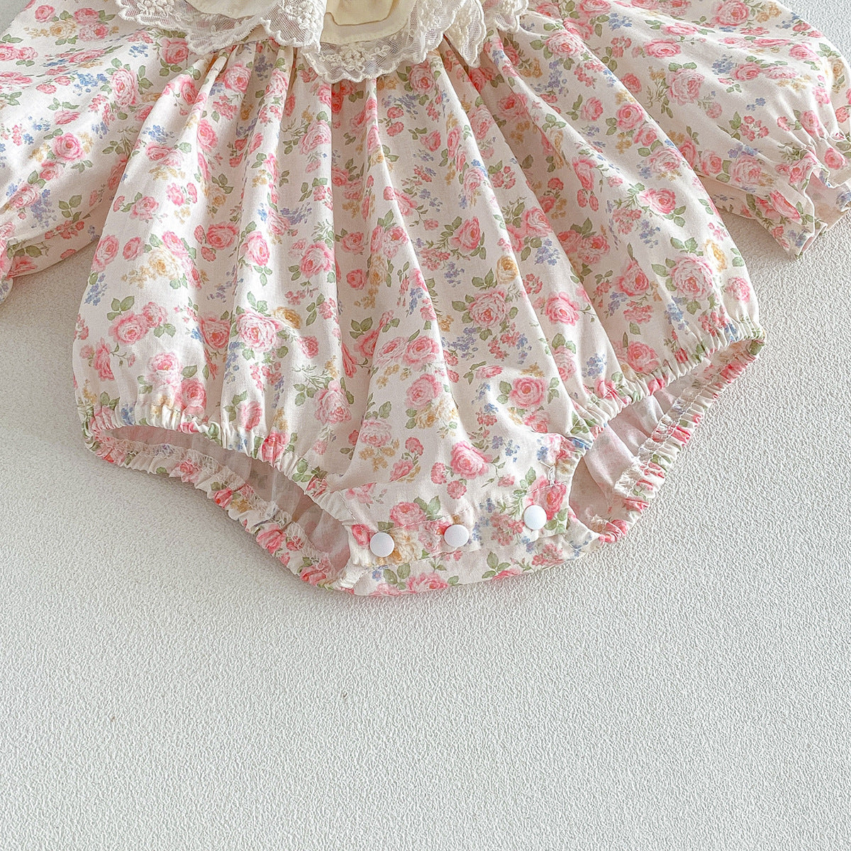 (Pre Order 2 Weeks)Sisters Fall Floral Lace Collar Dress&Romper