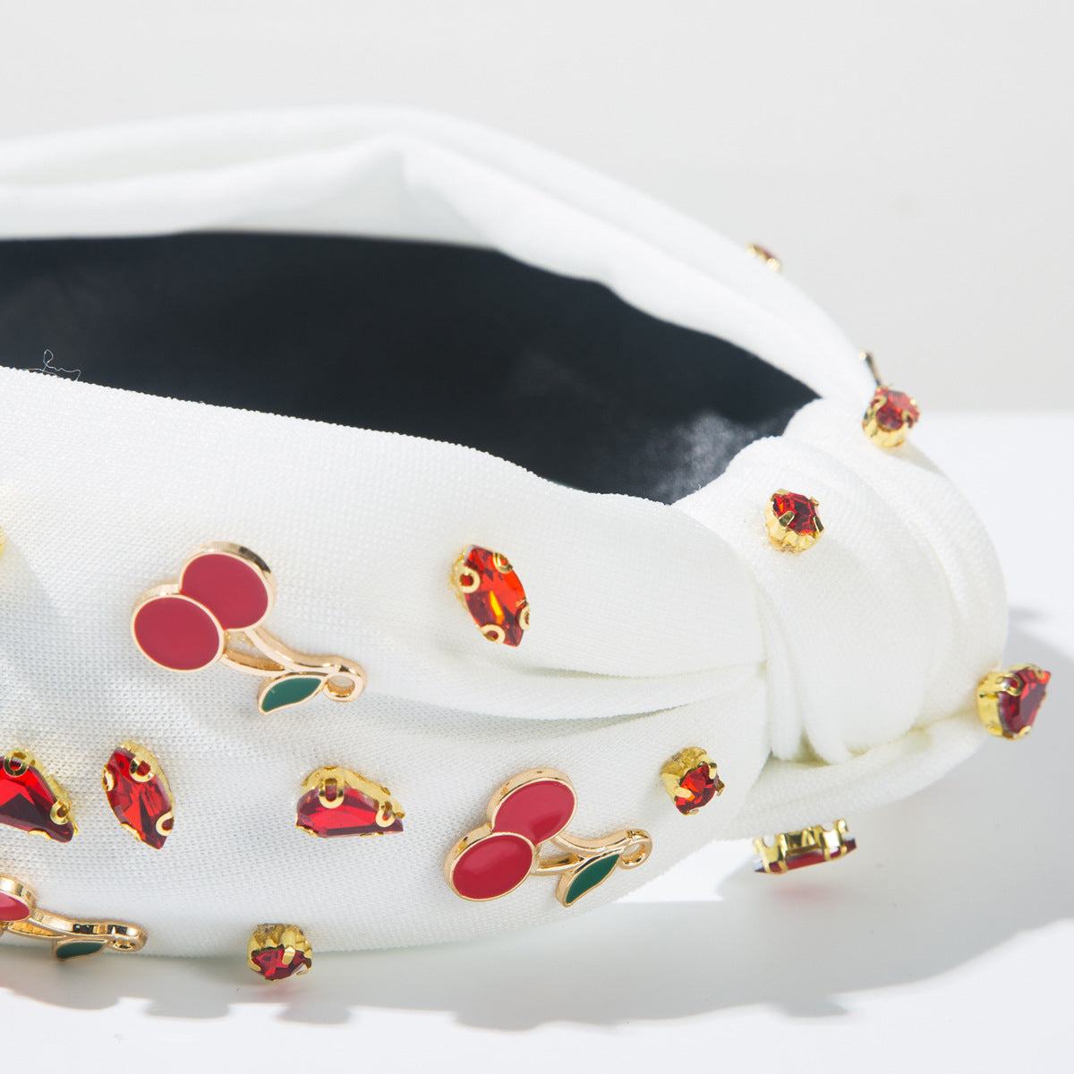 (Pre Order)Summer Stylish Cherry Rhinestone Headband