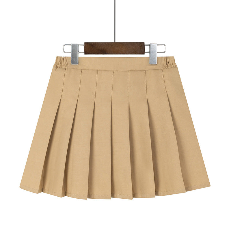 (Pre Order)Girls Spring and Summer Multicolored Pleated Skirt