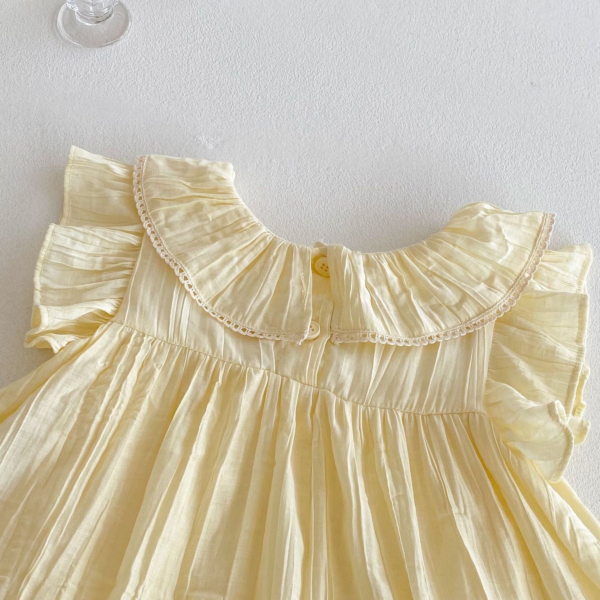 (In Production)Toddler Girls Spring&Summer Floral Embroidery Cotton Romper