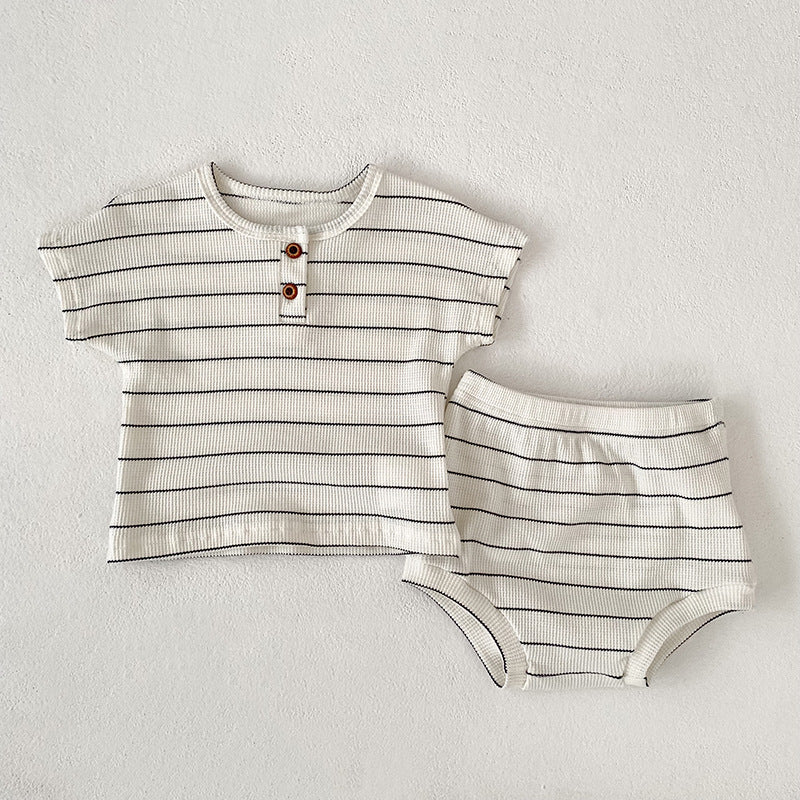 (Pre Order 2 Weeks)Toddler Unisex Fall Stripe Bloomer Set