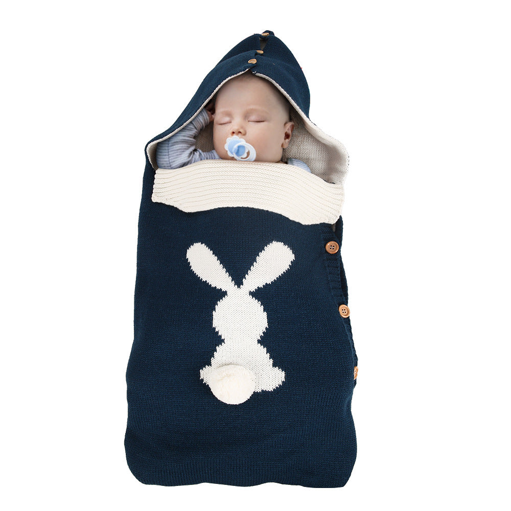 (Pre Order)Plush Bunny-Shaped Baby Sleeping Bag for Toddlers