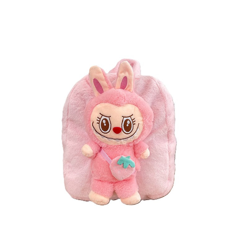 (Pre Order)Kids Cartoon Plush Backpack