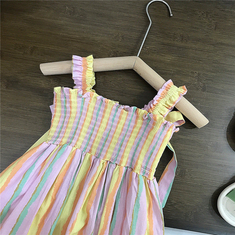 (In Production)Girls Spring&Summer Smocked Slip Dress