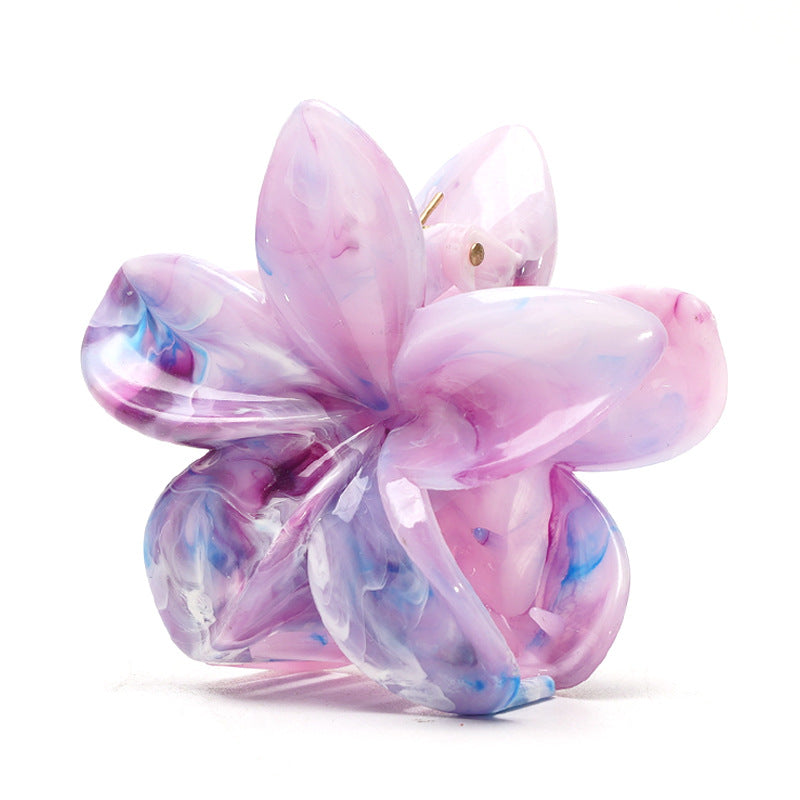 (Pre Order)Summer Marble-patterned Flower-shaped Hairpin