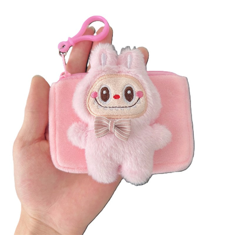 (Pre Order)Cartoon Plush Square Coin Purse Pendant